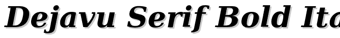 DejaVu Serif Bold Italic font